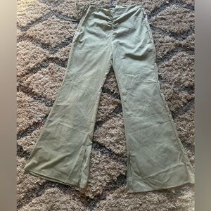 Cider Light Sage Green Pull-On Wide Leg Pants